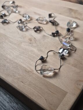 Lia Sophia Clear Crystal Long Necklace